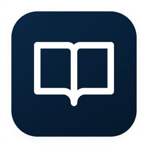Un'icona libro aperto blu scuro