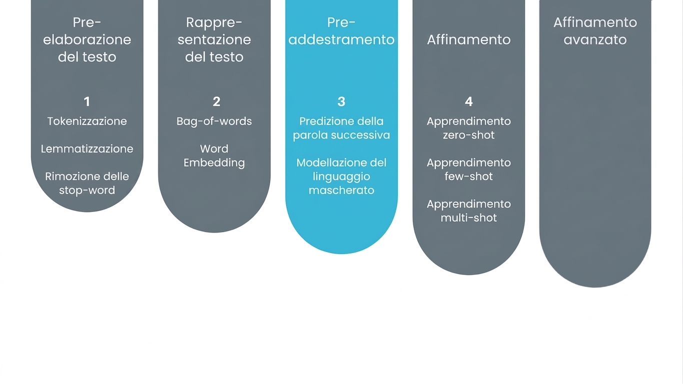 Immagine che mostra i progressi di apprendimento come Pre-training