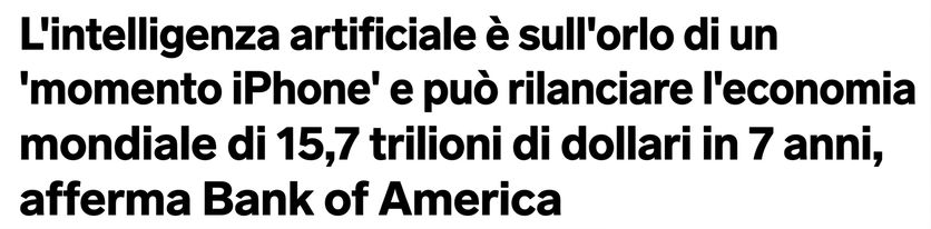 Titolo di news: L’Intelligenza Artificiale è alle soglie di un momento “iPhone”.