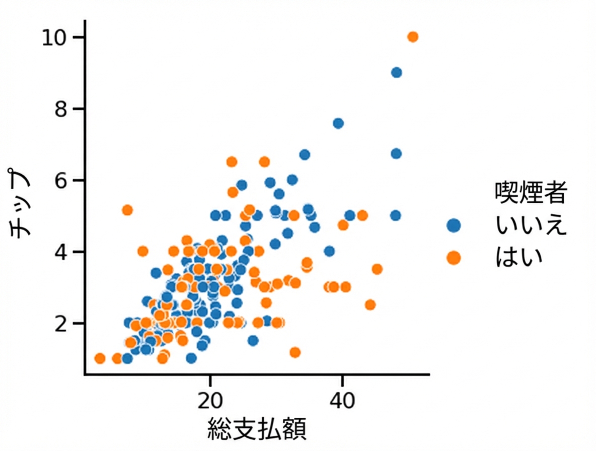 色分け付き散布図