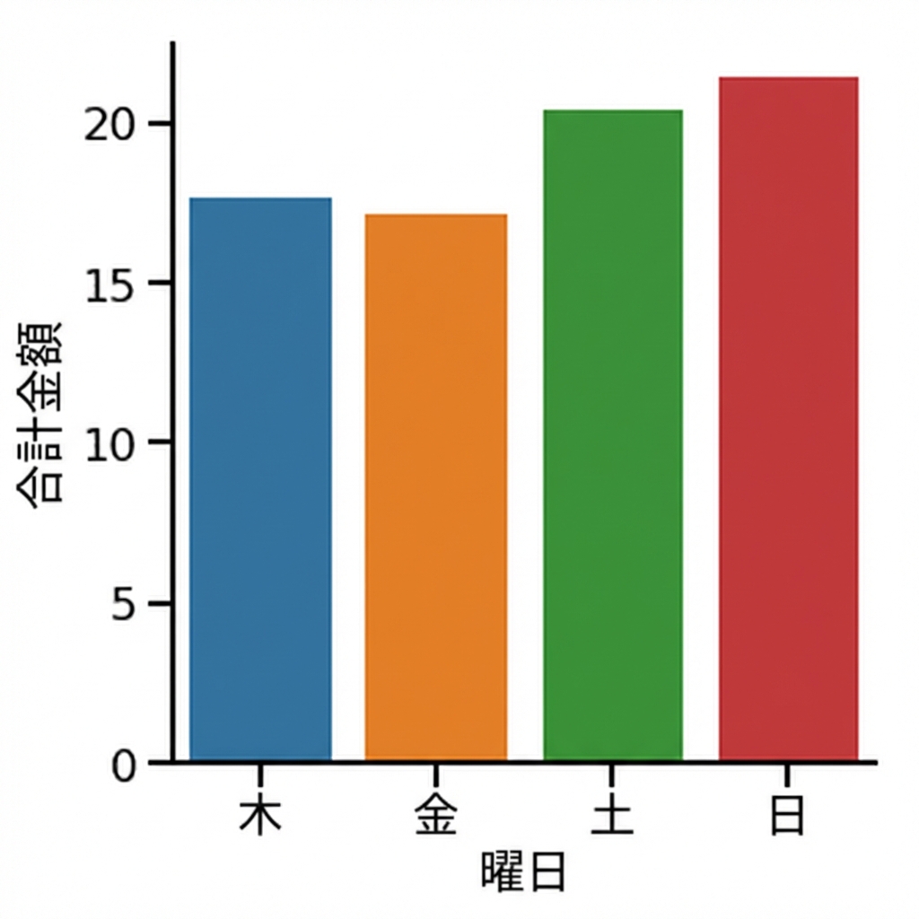 信頼区間なしの棒グラフ