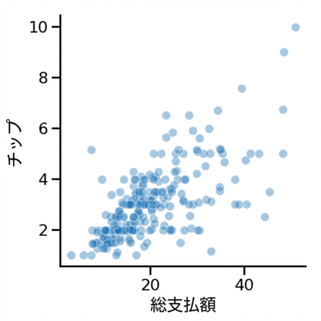点をより透明にした散布図