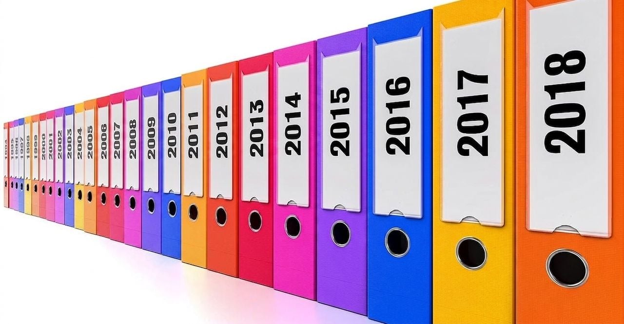 Image of file archives by date