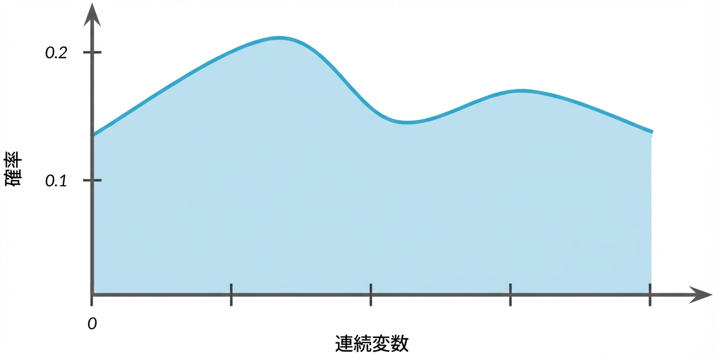 2つのピークを持つ分布
