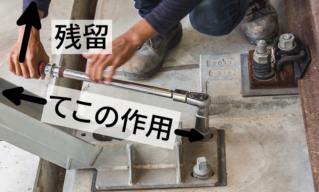 レンチを回す人
