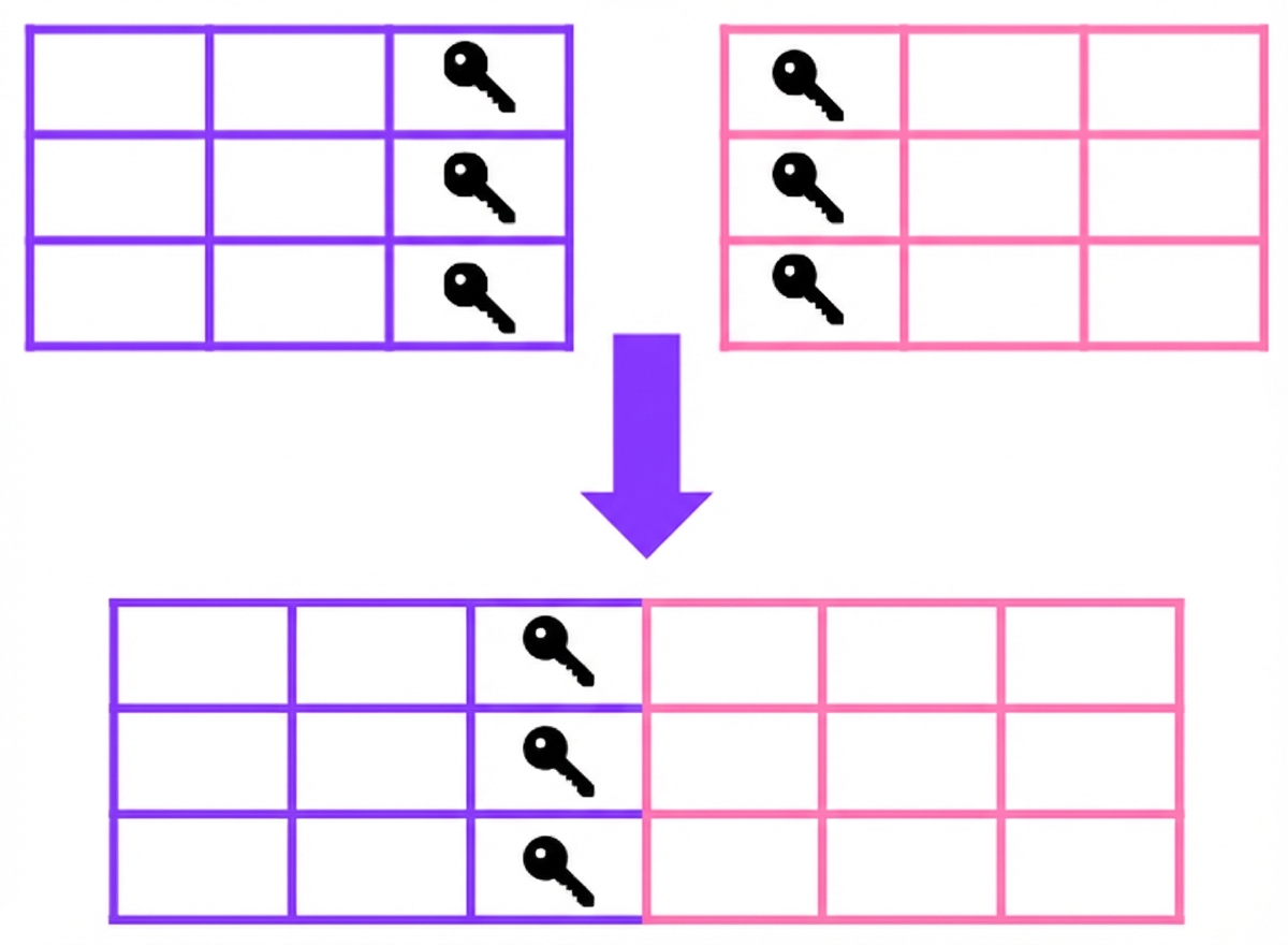 マージのための2表のリレーショナルキー