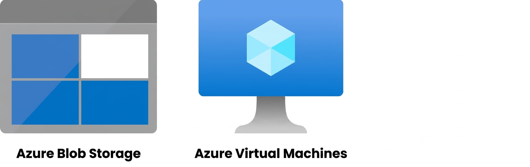 Azure Blob StorageとAzure Virtual Machines のロゴ.png