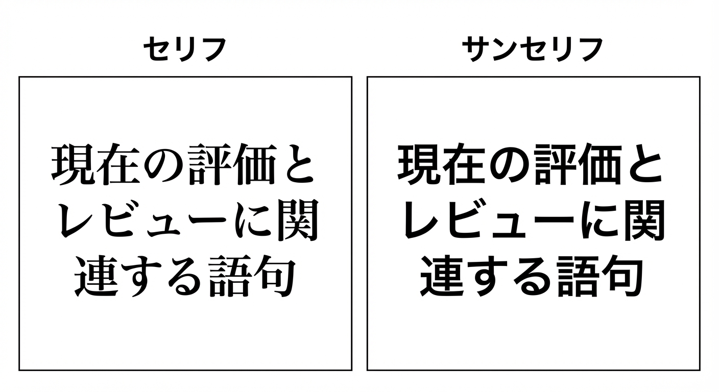 セリフ体とサンセリフ体のスライド