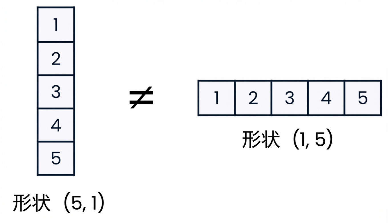 NumPyでは2次元配列は縦横にできることを示す図