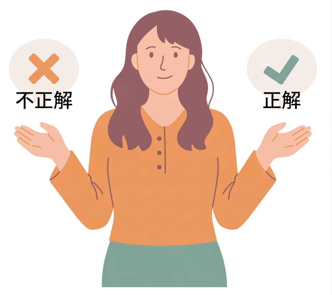 Person weighing up two choices