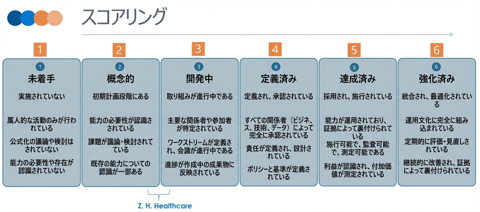 DCAM 評価スケールと ZH Healthcare のスコア
