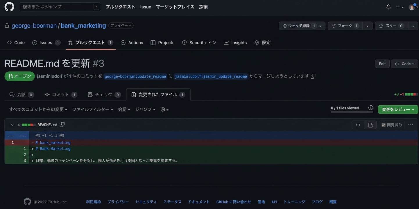 PR の変更されたファイルタブを表示したオーナービューで、青い×アイコンが表示されている