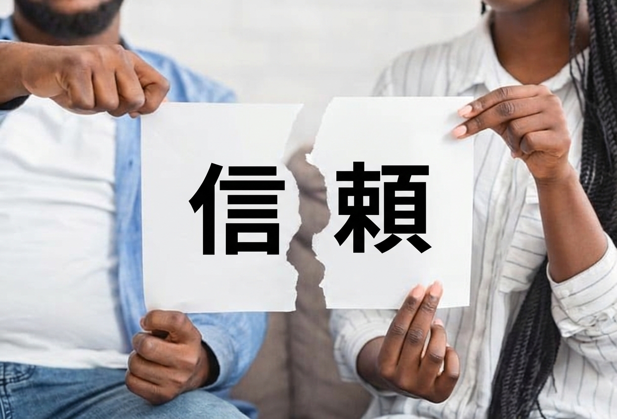 信頼の紙を破る