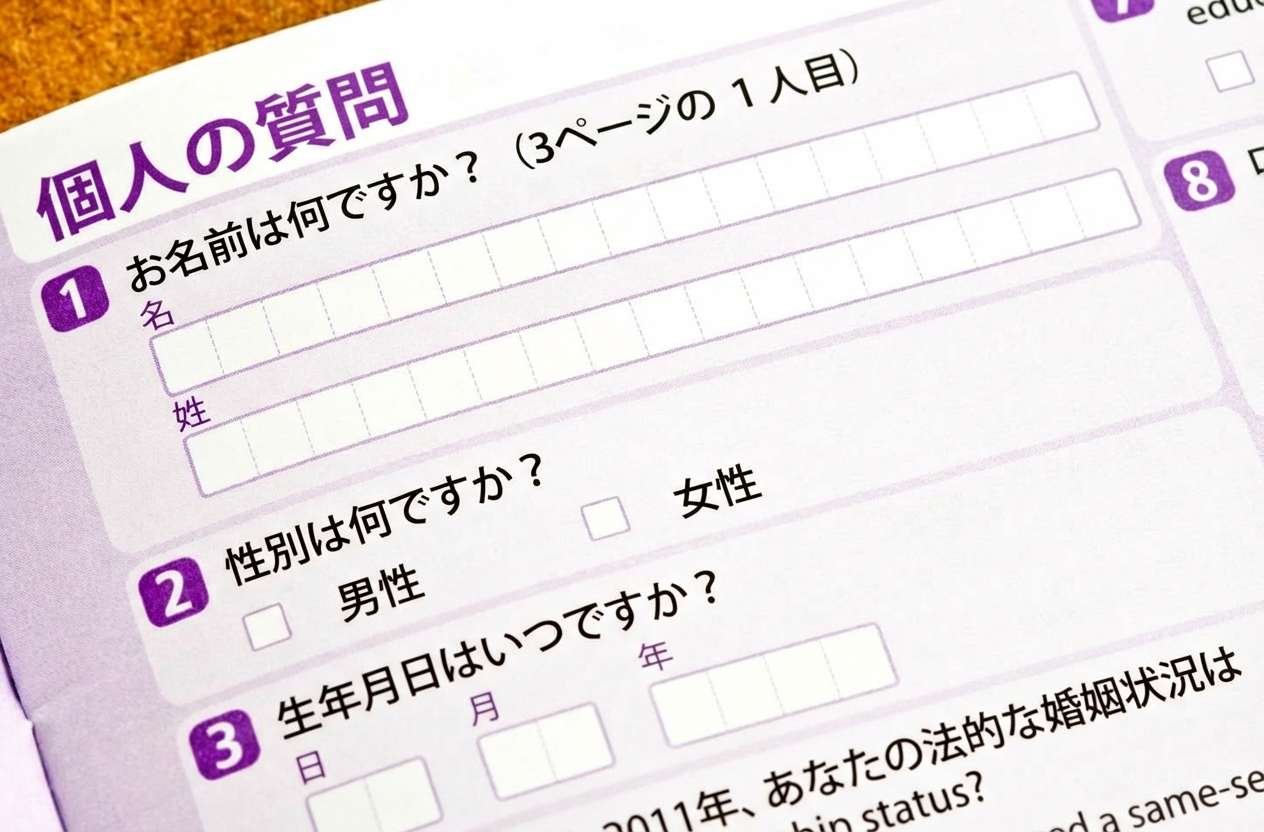 個人情報を尋ねるアンケート