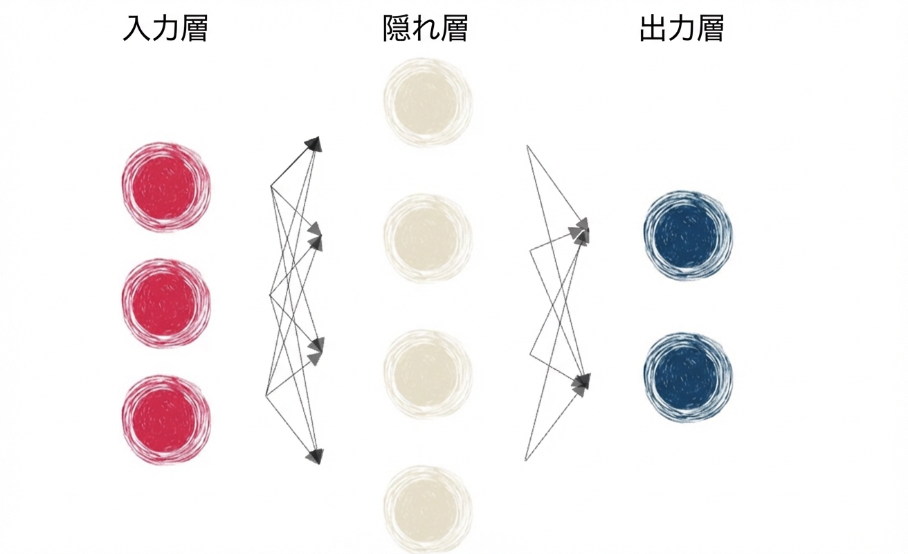 小さなニューラルネットワークの図