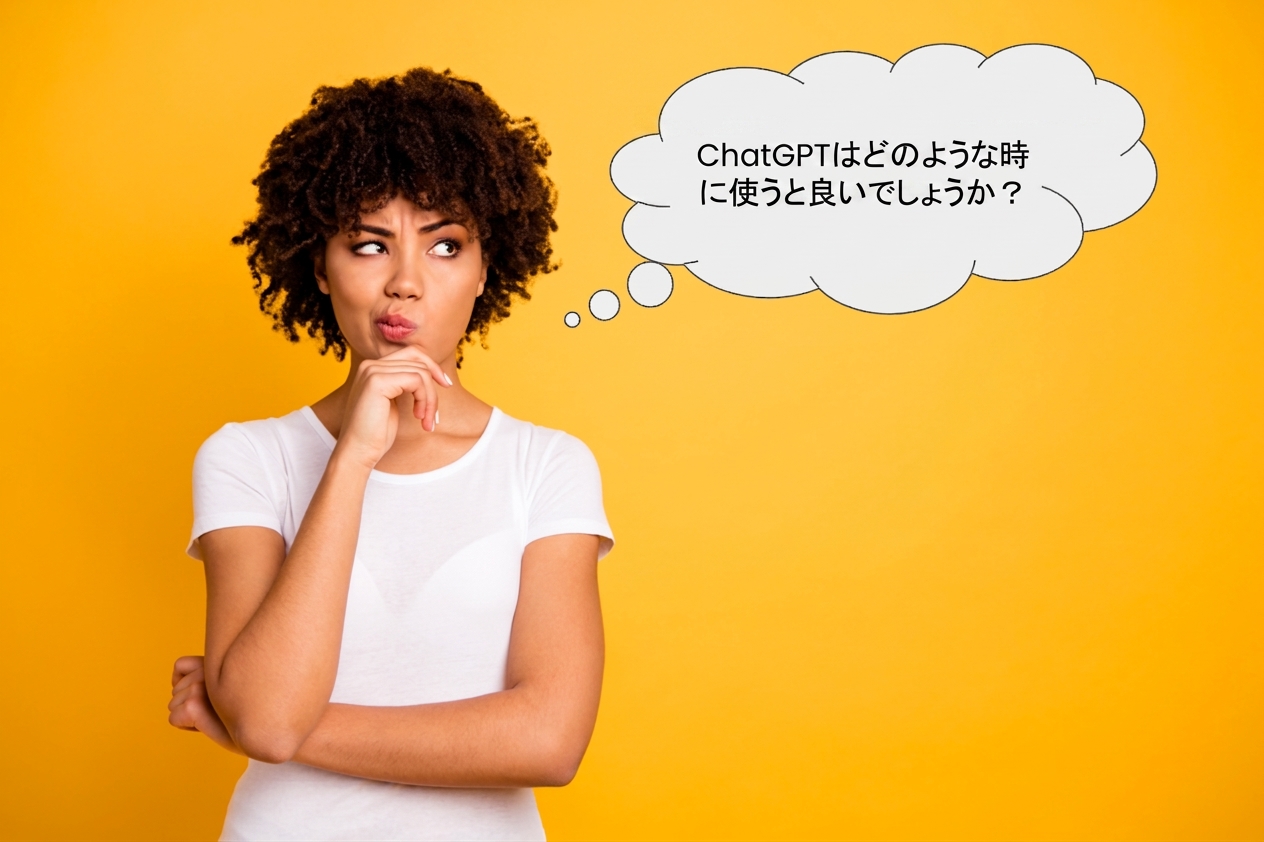 A person thinking about when they can use ChatGPT.