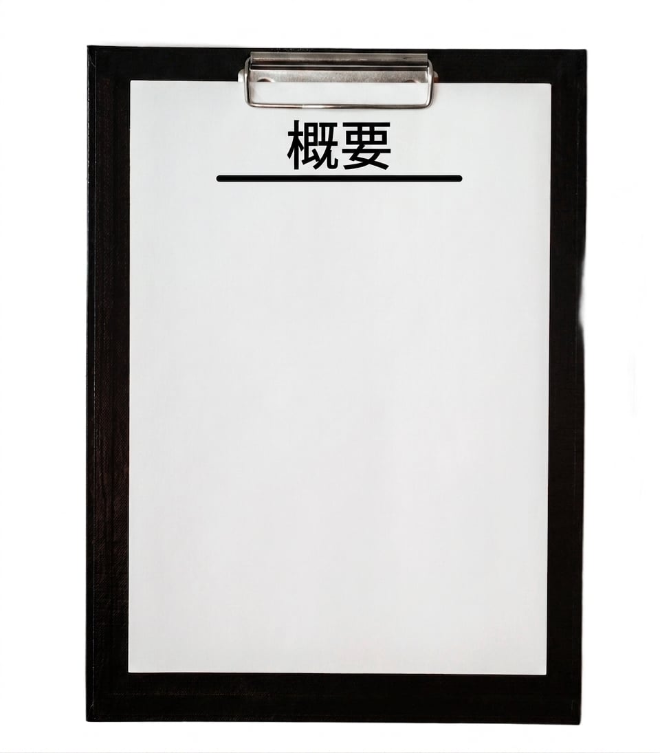 A clipboard with a summary on it.
