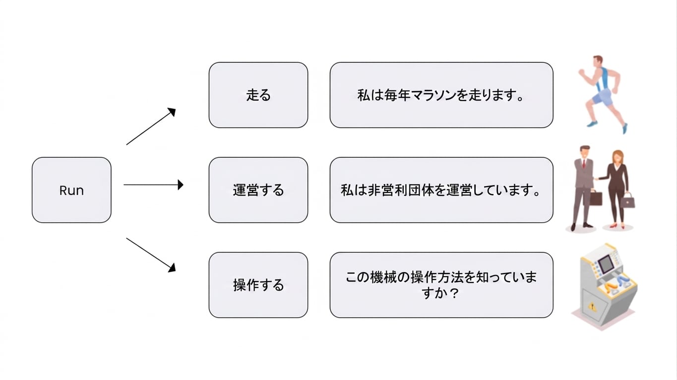 例を用いて異なる文脈的な意味を補足し、前の画像にさらに文脈を加える