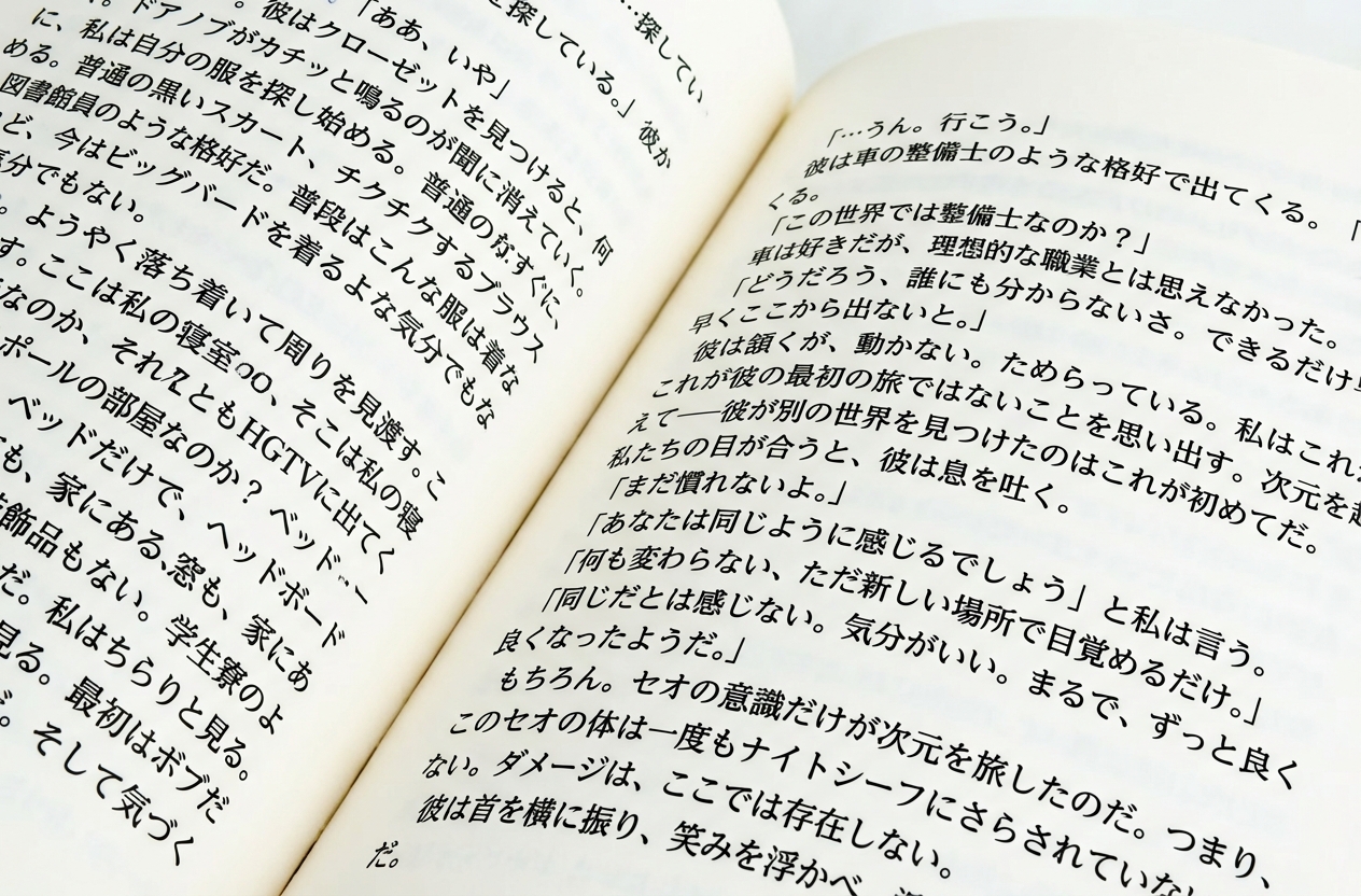 開かれた本。
