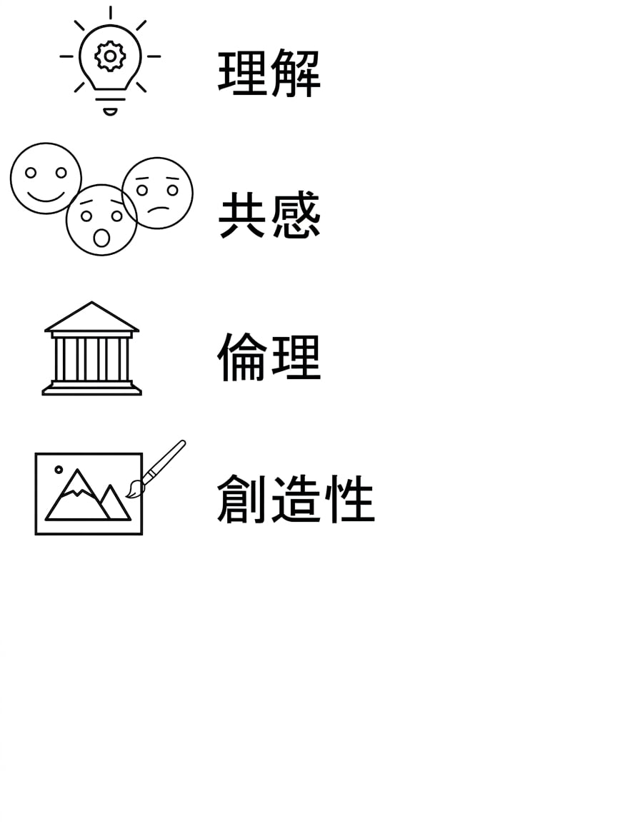 理解。共感。倫理。創造性。