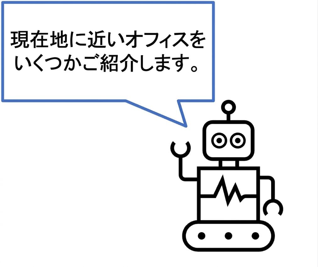 場所を提案するチャットボット。