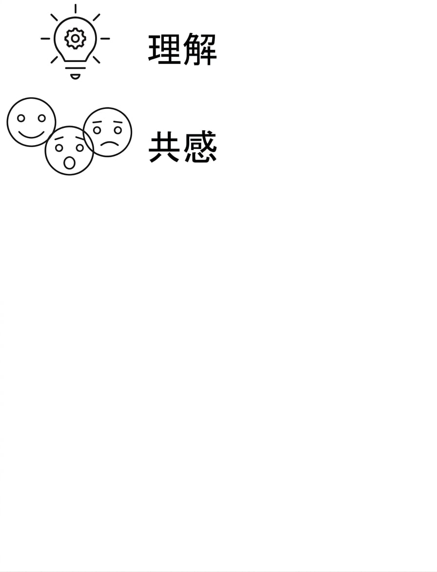 理解。 共感。