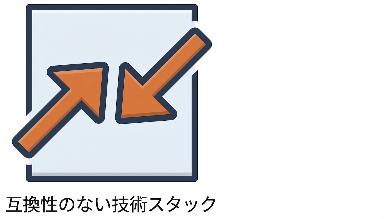 互換性のないテックスタック