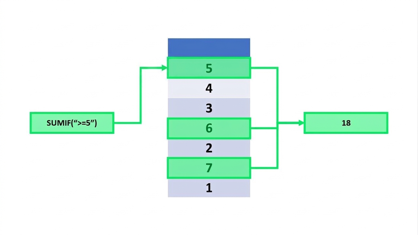 SUMIF() 関数の図