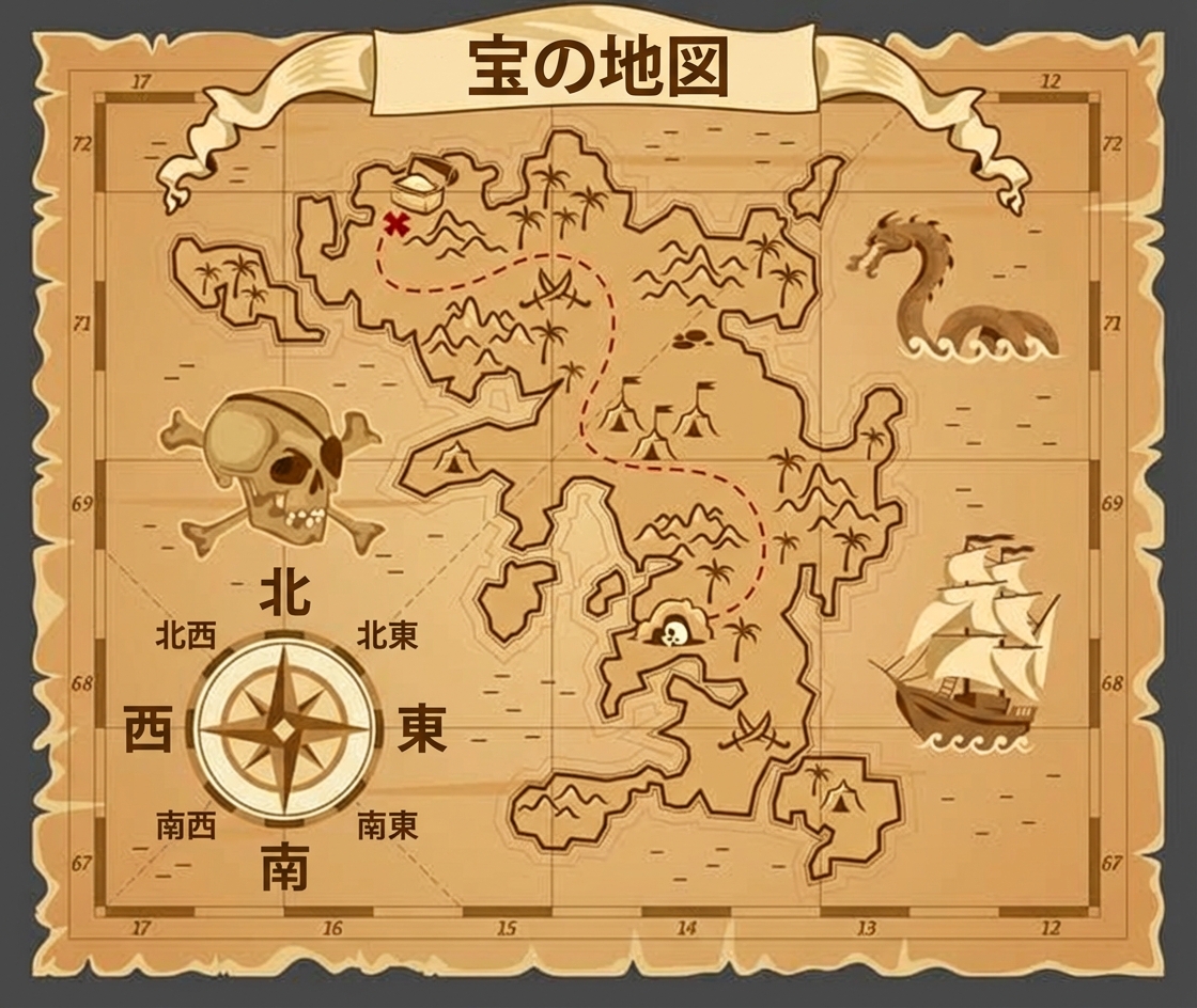 宝の地図の画像