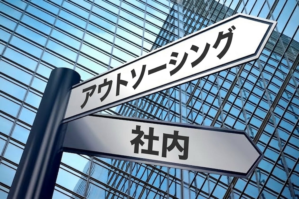 「アウトソース」と「自社開発」の二方向を示す道標
