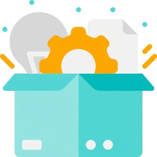 Box with different services popping out