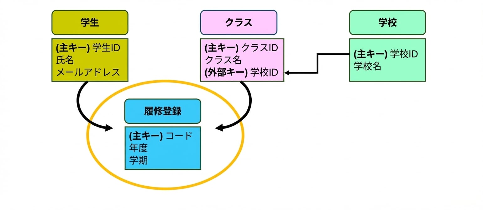 大学テーマモデル、新しいエンティティ enrollments