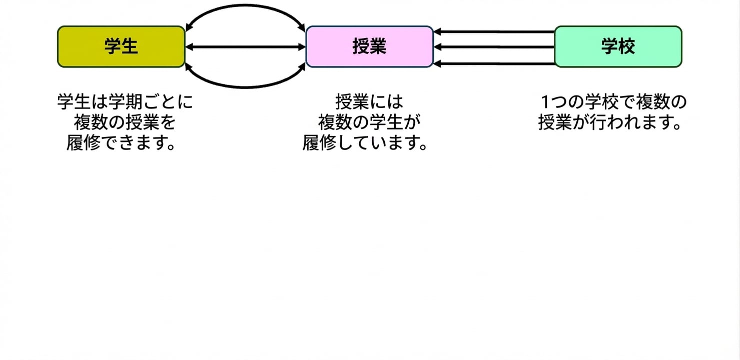 大学テーマのエンティティ間の関係
