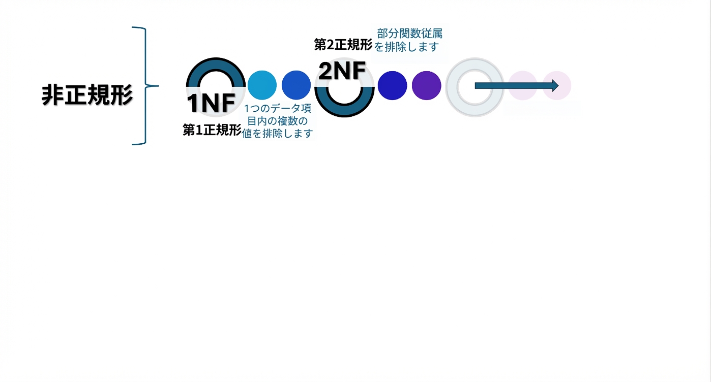 UNF から 3NF へのステップ