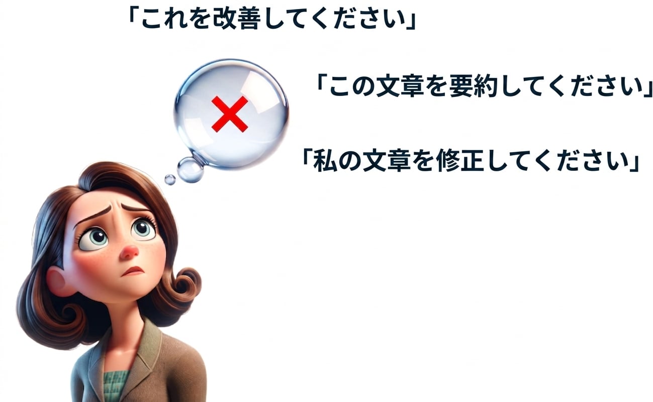 思考吹き出しが付いた人