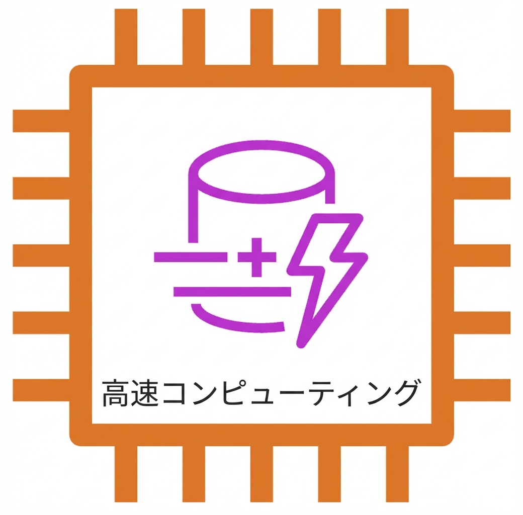 アクセラレーテッドコンピューティングインスタンスを示すEC2アイコン。