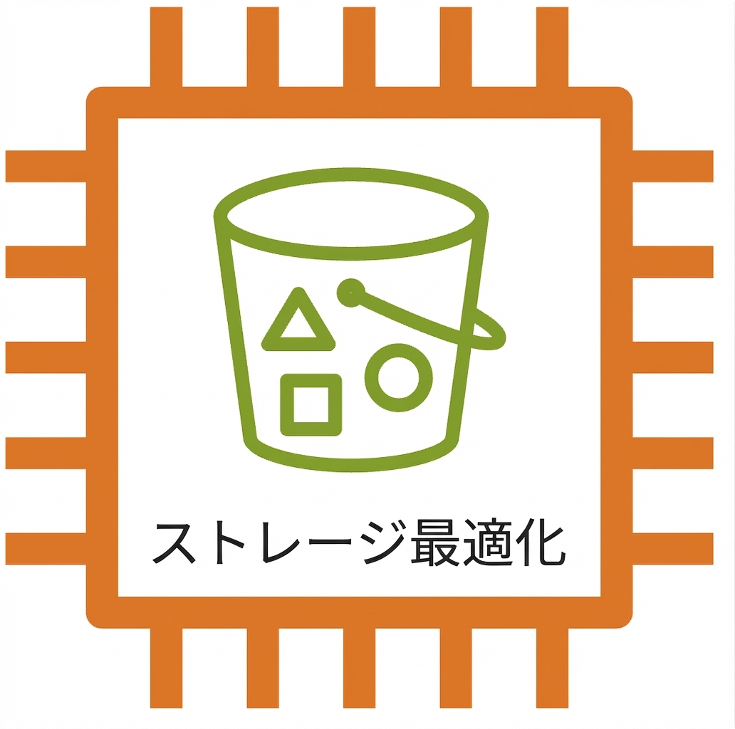 ストレージ最適化インスタンスを示すEC2アイコン。