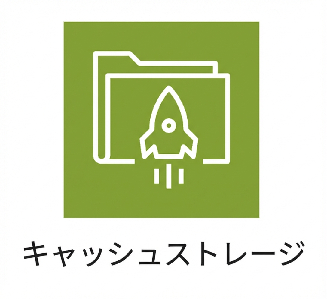 キャッシュストレージのアイコン。