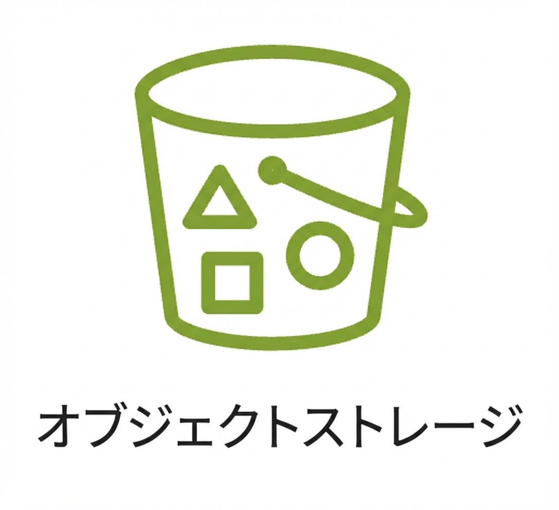 オブジェクトストレージのアイコン。