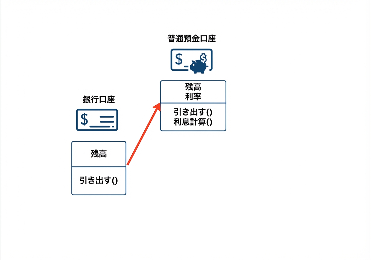 SavingsAccount は BankAccount を継承