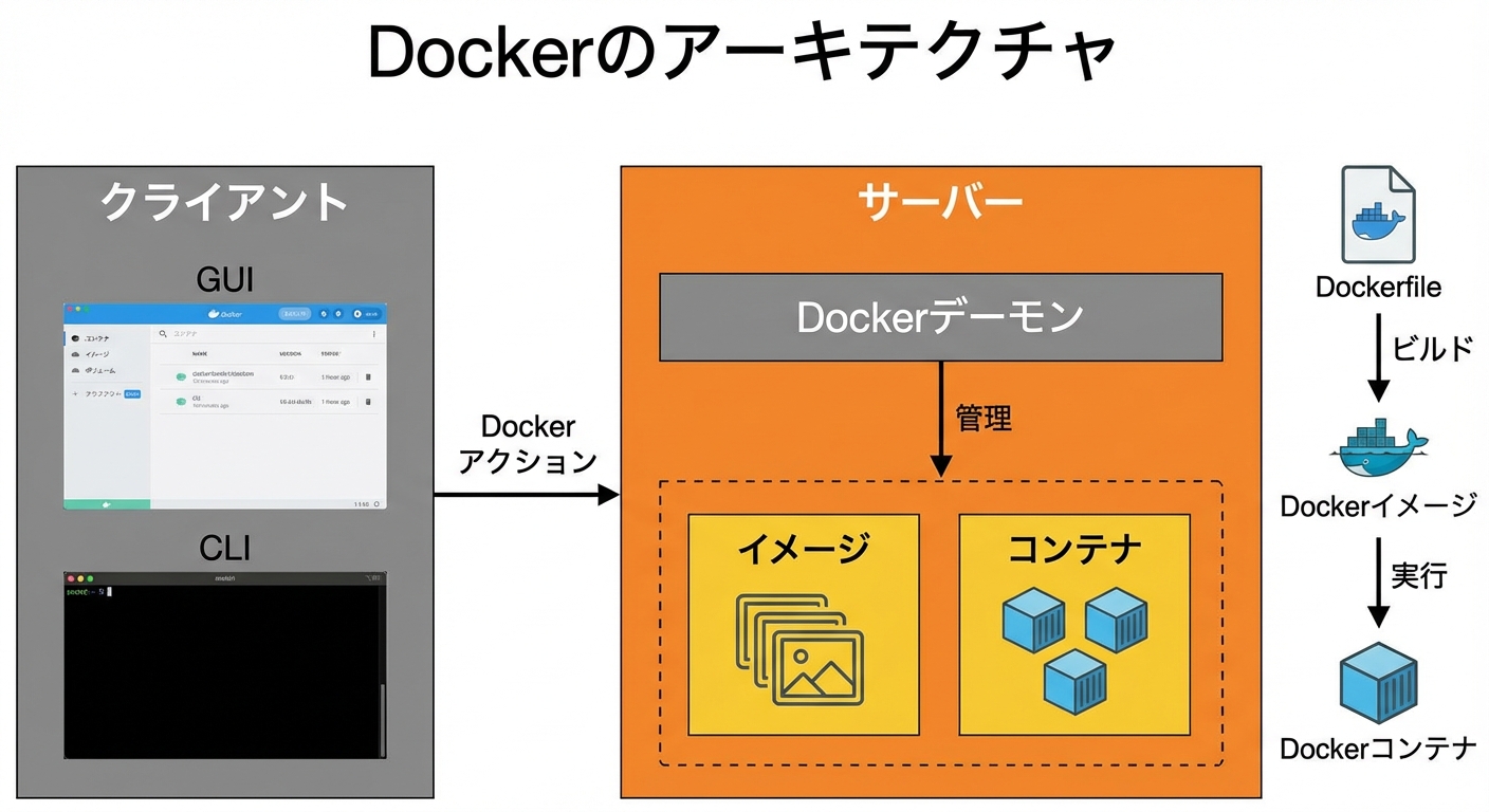 Dockerアーキテクチャ - コンテナとイメージ