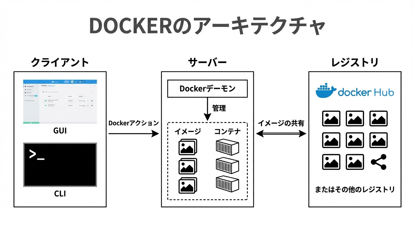 Dockerアーキテクチャ - Dockerレジストリ