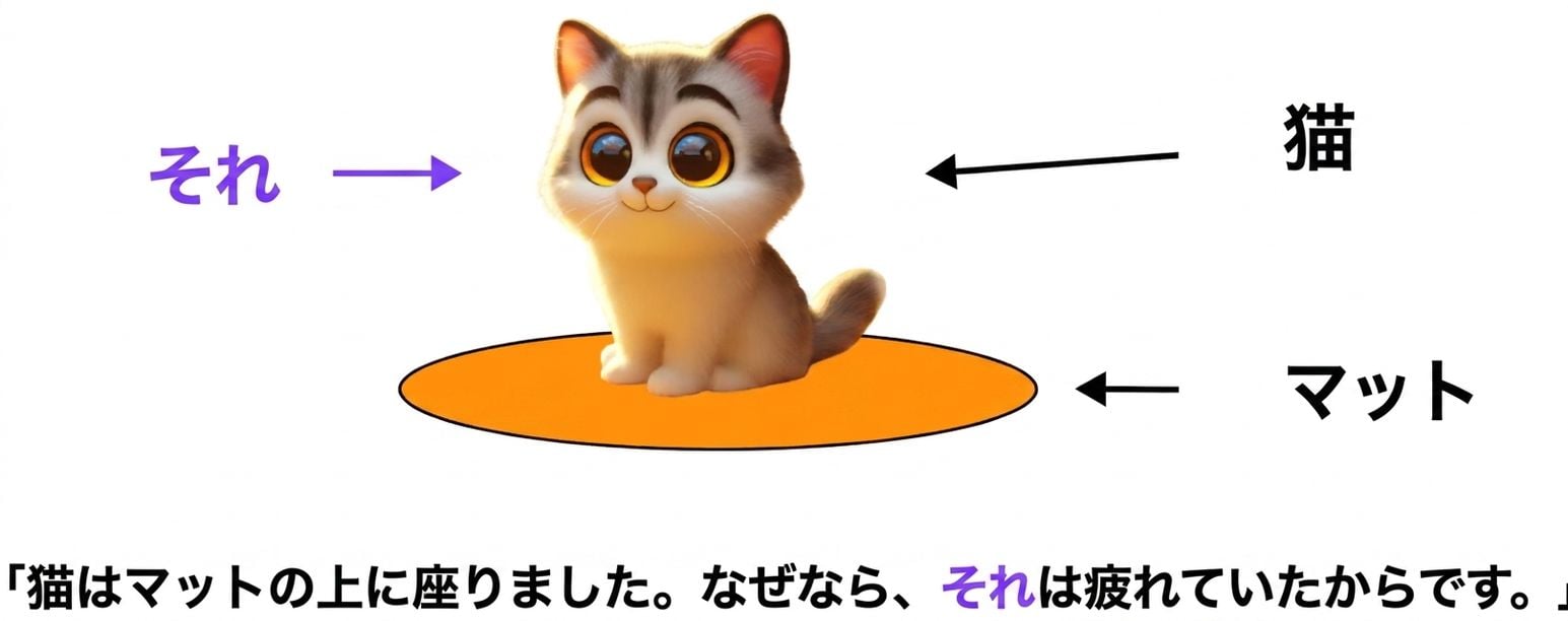 マットの上に座る猫のイラスト
