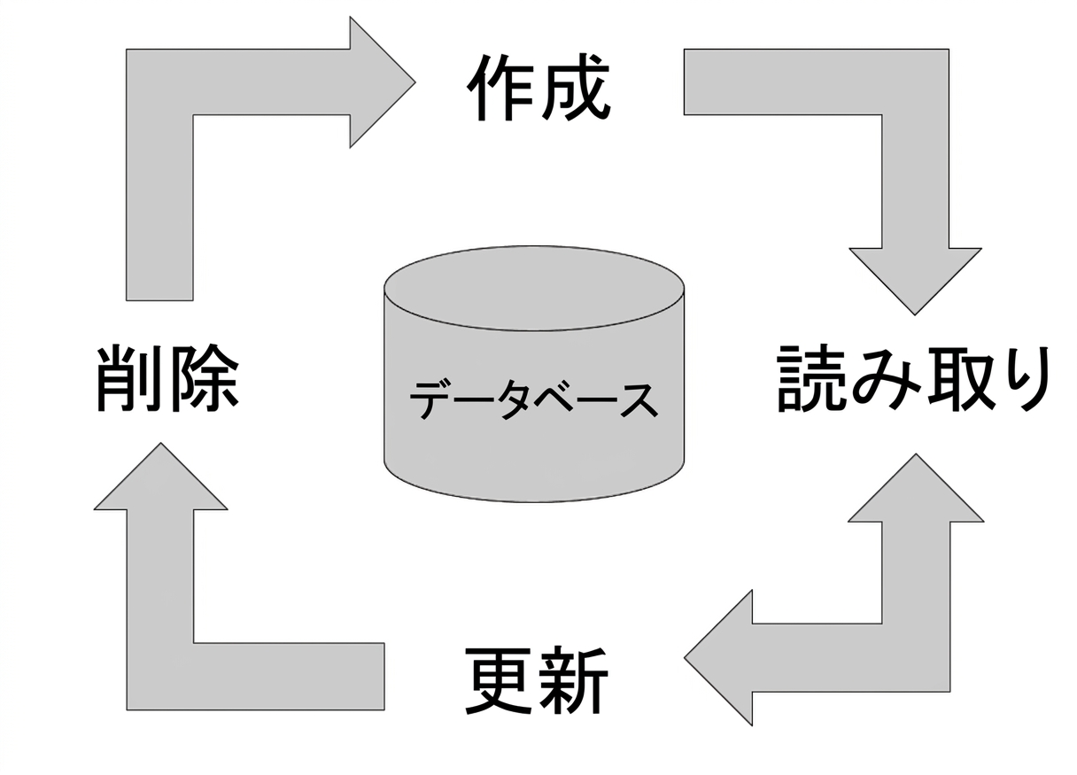 データベースを中心とした Create、Read、Update、Delete