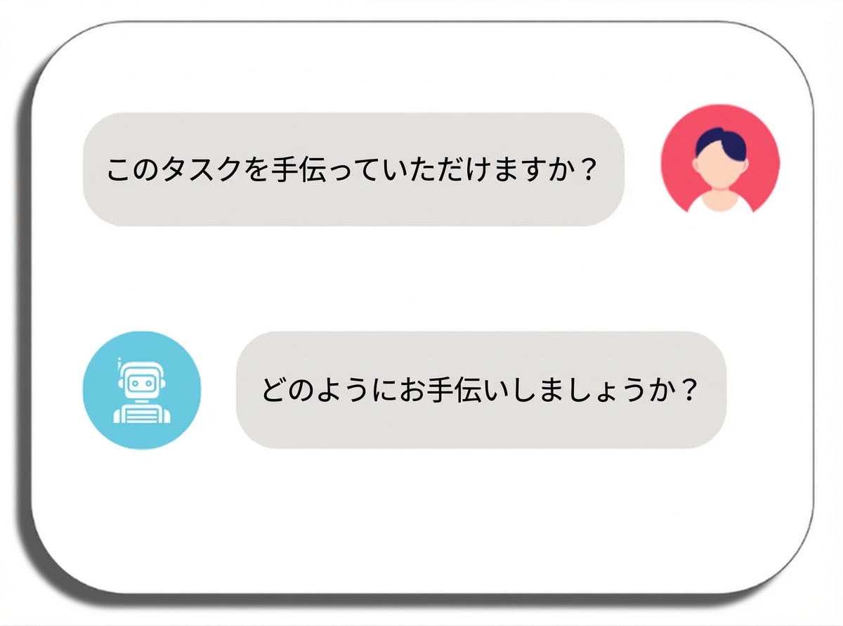 1つのプロンプトと応答の画面