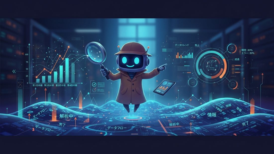 探偵役のロボットを描いたAI生成画像