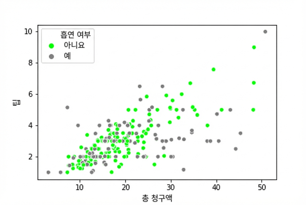 16진수 색상을 사용한 산점도