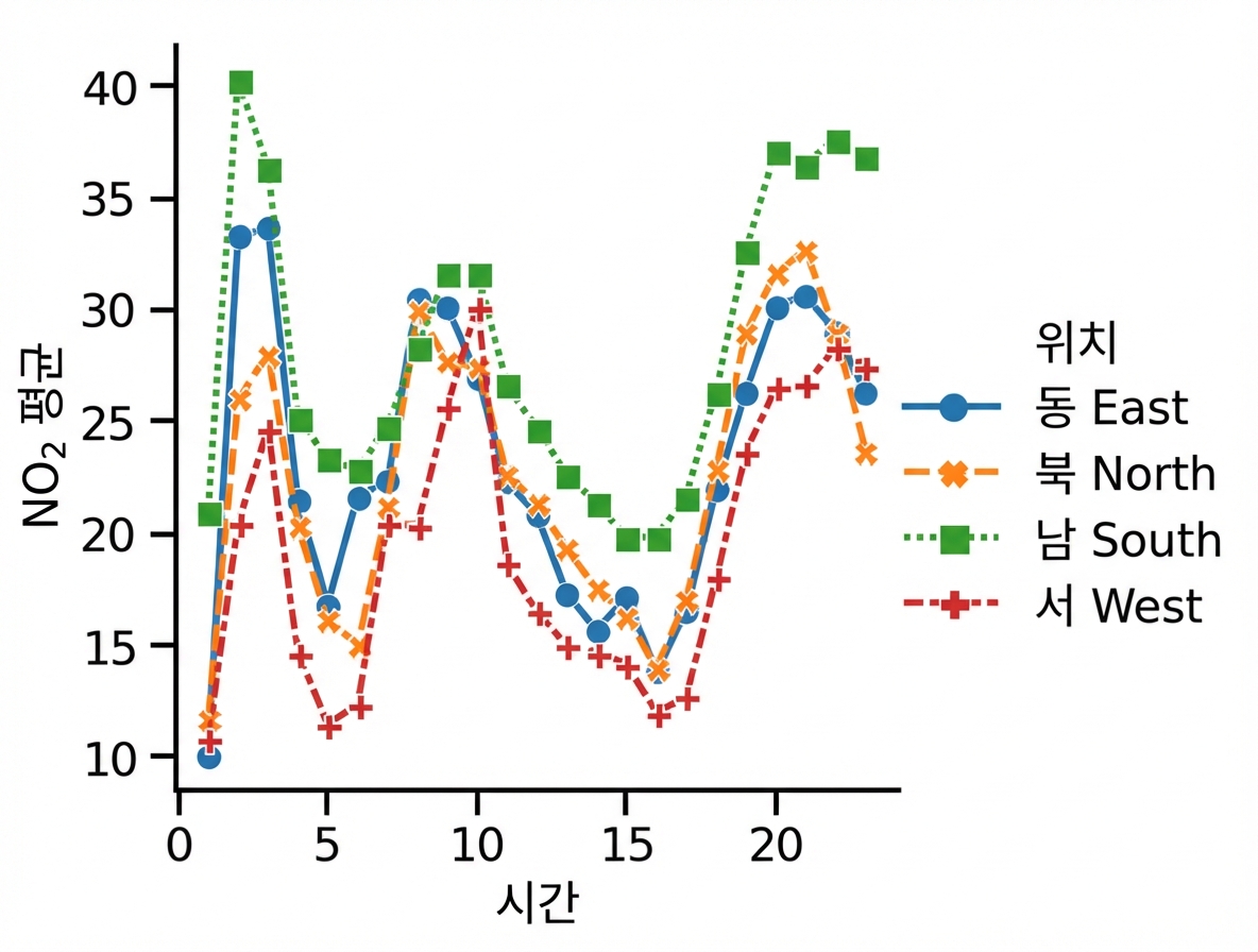 마커가 추가된 선 그래프