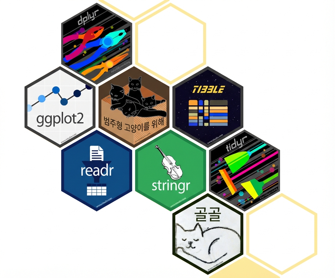 Tidyverse 패키지 모음.