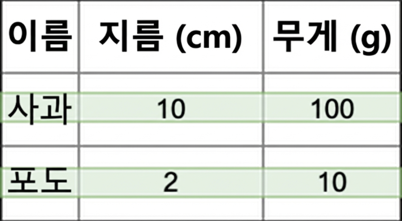 로우 지향 저장 예시